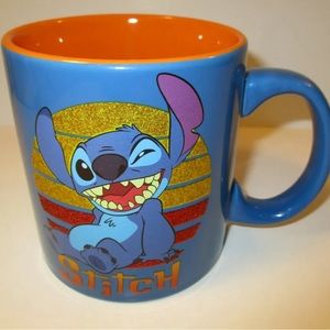 NEW Walt Disney Lilo And Stitch Glitter Mug 20 Ounce oz Coffee Tea Blue  Orange